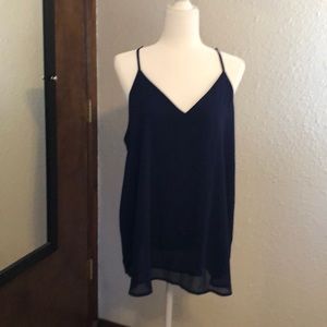 SoTeer spaghetti strap top. Size XL. Dark blue